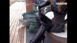 latex catsuit with corset