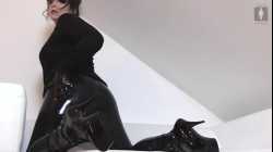Girl in Latex Leggings