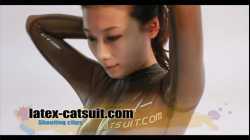 latex catsuit leotard rubber suit