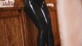 fitting latex rubber catsuit