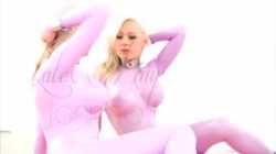 Pink Latex Girl in Rubber