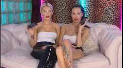 2 hot Girls on a TV Telephone show