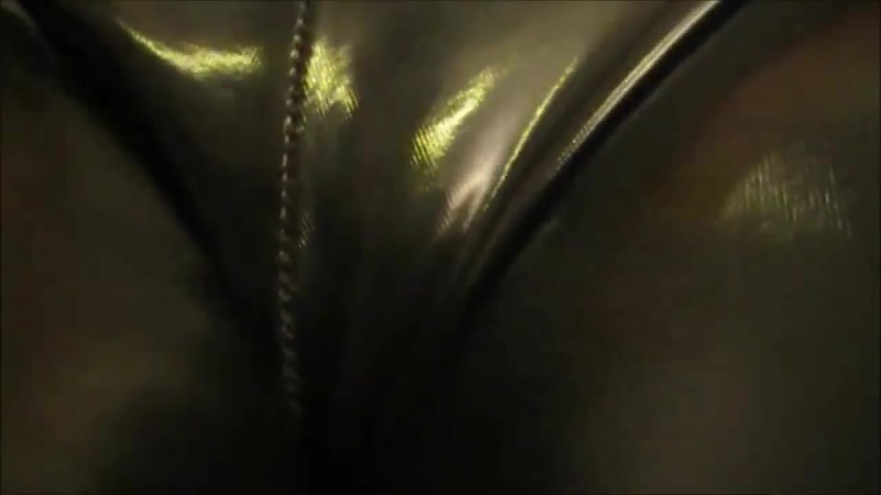 Tight black skintight Leather Ass