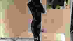 Latex straitjacket catsuit teaser
