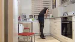 Girl in Black High Boots