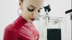 Red latex Girl