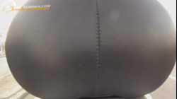 Girl in leather pants on motorcycle