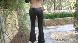 Leather Look Miss Sixty Pants