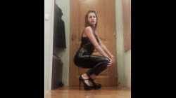 Lucy Cyanidedoll - Leather Leggings Corset Outfit