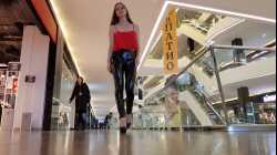 Nastya in shopping center